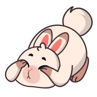 🙈 lapin, lapinou, animal, mignon, kawaii, sticker, dessin animé whatsapp sticker