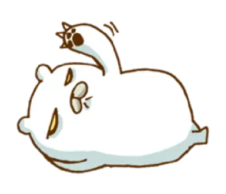 😏 binatang, beruang, kartun, imut, tidur, malas telegram sticker