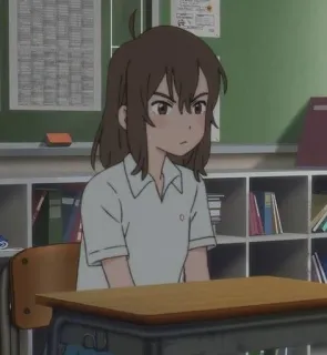 🎭 Anime, Menina, Escola, Sala de aula, Aluno telegram sticker