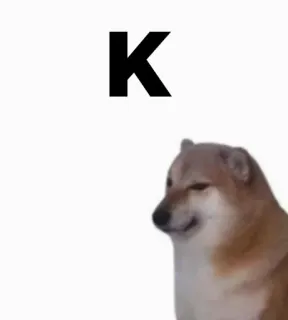 🎭 K 밈, 도지, 개, Cheems, 편지 telegram sticker