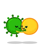 🤗 przytulanie, czułość, słodkie, kreskówka, przyjazny, obejmowanie telegram sticker