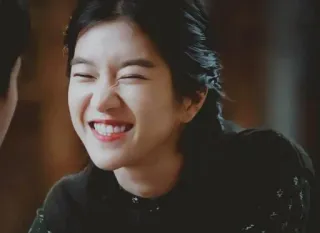 😄 여자, 사람, 미소, 아시아인, 한국인, 행복, 클로즈업 telegram sticker