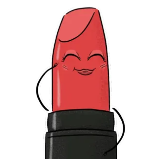 ☺️ Rossetto, Trucco, Cosmetici, Bellezza, Cartoni animati, Kawaii, Carino whatsapp sticker