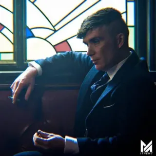 🗿 Thomas Shelby Peaky Blinders Thomas Shelby, Peaky Blinders, Cillian Murphy, Gánster, Fumando, Drama, Crimen telegram sticker