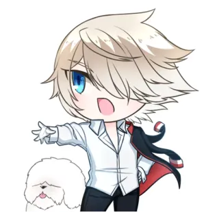 👈 Anime, Dessin animé, Chibi, Chien, Mignon, Personnage whatsapp sticker