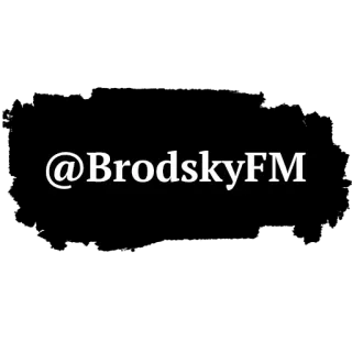 🙃 @BrodskyFM BrodskyFM, mídias sociais, nome de usuário, internet, preto, branco telegram sticker