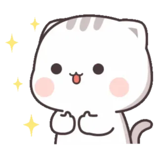 🎭 кот, милый, мультфильм, блестки, каваий, котенок telegram sticker
