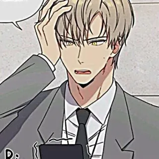 🧸 Di Аниме, Взволнованный, Мужчина, Бизнес, Персонаж, Человек telegram sticker
