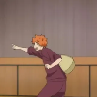 🏐 Hinata Shoyo Haikyuu!! anime, haikyuu, hinata shoyo, volleyball whatsapp sticker