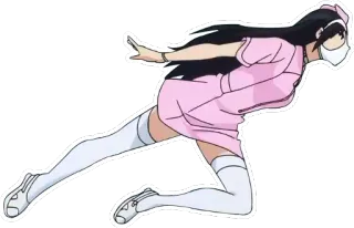 🚑 anime, nurse, cartoon, character whatsapp sticker