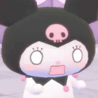 😨 Kuromi 쿠로미, 산리오, 만화, 캐릭터, 귀여운, 애니메이션 telegram sticker