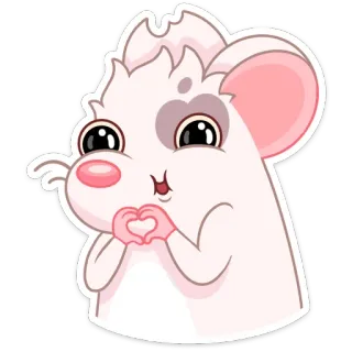 ❤️ hamster, süß, herz, liebe, tier, nagetier telegram sticker