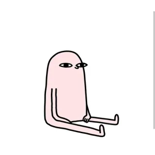 💎 personage, cartoon, abstract, zittend, minimalistisch telegram sticker