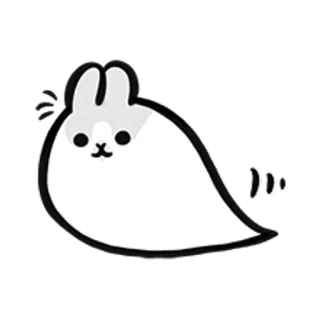 😋 幽灵, 兔子, 可爱, 卡哇伊, 恐怖, 万圣节 telegram sticker