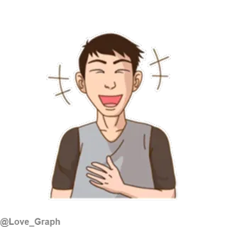 😂 happy, laughing, joyful, anime style telegram sticker