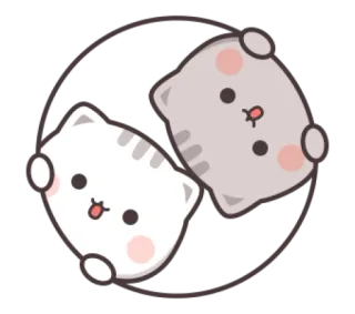 😻 gato, lindo, animal, gatito, pegatina, dibujo animado telegram sticker
