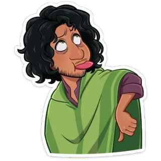 😝 Bruno Madrigal Encanto Bruno, Encanto, dislike, thumbs down, cartoon, character telegram sticker