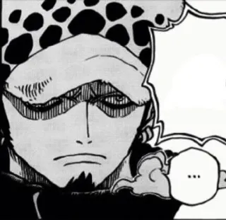 😒 Trafalgar Law One Piece ... anime, manga, trafalgar law, one piece, character, law telegram sticker