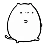 ☺️ kat, schattig, kawaii, dier, cartoon telegram sticker