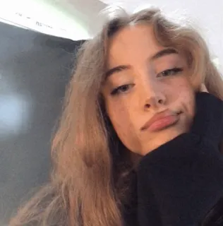 ☁️ femme, fille, portrait, blonde, visage, personne telegram sticker