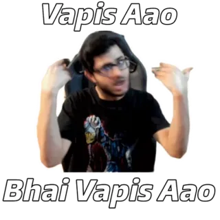 ☺️ Vapis Aao
Bhai Vapis Aao meme Ấn Độ, trở lại đi, vui nhộn, trở lại đi, anh trai, meme desi telegram sticker