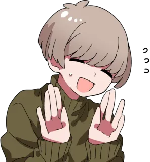 😅 うっす Anime, Con trai, Cử chỉ xúc phạm, Phim hoạt hình, Ngón tay giữa telegram sticker