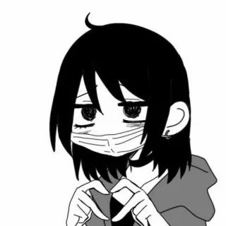 ❤️ Anime, Dibujos animados, Lindo, Máscara, Corazón, Amor whatsapp sticker