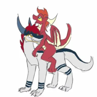 🐎 smok, stworzenie, fantasy, zwierzę, kreskówka, mityczny, sztuka, rysunek telegram sticker