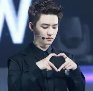 ❤ D.O. D.O., Do Kyungsoo, singer, heart, kpop, Korean, idol telegram sticker