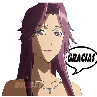 😀 GRACIAS anime, woman, thanks, gratitude, spanish telegram sticker