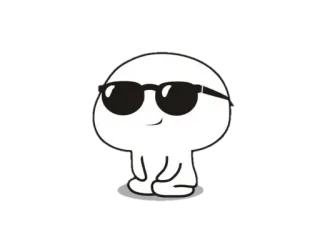 🍼 เท่, แว่นกันแดด, ตัวละคร, น่ารัก, สติกเกอร์ telegram sticker
