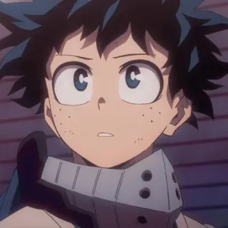 😣 Izuku Midoriya My Hero Academia anime, character, hero, manga, deku telegram sticker