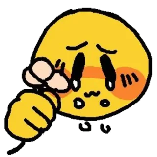 🌼 悲しい, 怒り, 泣く, 絵文字, 黄色, かわいい, 漫画 telegram sticker