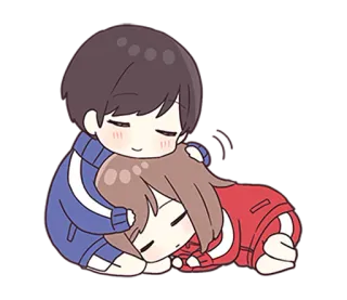 🌟 Anime, Chibi, Casal, Amizade, Fofo telegram sticker
