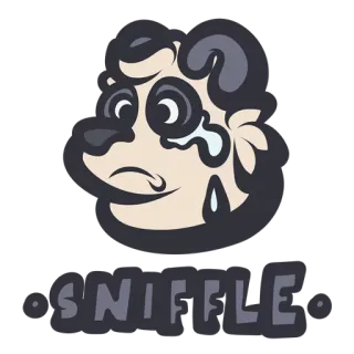 🙁 SNIFFLE sniffle, sad, crying, cartoon, emotion telegram sticker