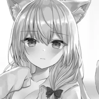 🥺 Anime, Mädchen, Katzenohren, Kemonomimi, Manga, Süß telegram sticker