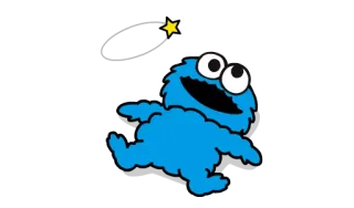 😳 Cookie Monster Sesame Street คุกกี้มอนสเตอร์, เซซามีสตรีท, การ์ตูน, สีน้ำเงิน, สัตว์ประหลาด telegram sticker