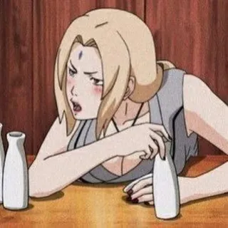 🥋 Tsunade Naruto anime, woman, drunk, tsunade, ninja telegram sticker