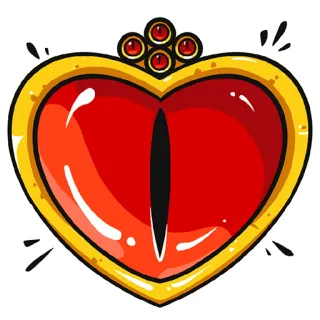 😍 Auge, Herz, Rot, Böse, Schmuck, Magie telegram sticker