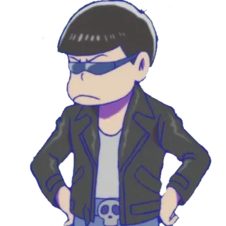 😎 Cartoon, Anime, Charakter, Sonnenbrille, Jacke, Cool telegram sticker