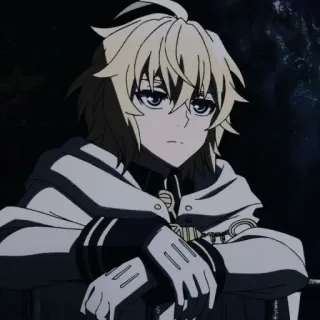 ⚓ Mikaela Hyakuya Owari no Seraph Anime, Postać, Mikaela Hyakuya, Owari no Seraph, Wampir, Seraph of the End telegram sticker