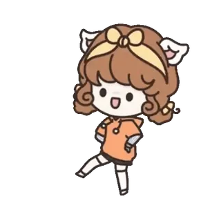 👧 милый, каваий, аниме, наклейка, мультфильм, иллюстрация telegram sticker