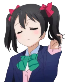 😒 Nico Yazawa Love Live! อนิเมะ, ตัวละคร, นิโกะ ยาซาวะ, ชุดนักเรียน, Love Live telegram sticker
