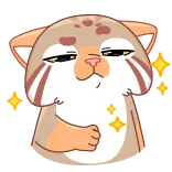 🤩 猫, 可愛い, 動物, キラキラ, 漫画 telegram sticker