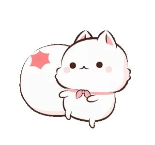 🙂 gatto, carino, adesivo, animale, kawaii, cartone animato telegram sticker