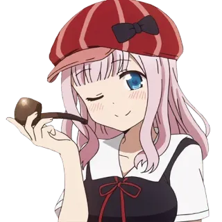 😉 Chika Fujiwara Kaguya-sama: Love Is War アニメ, 藤原千花, かぐや様, かぐや様は告らせたい, 漫画, 可愛い, 女の子 whatsapp sticker