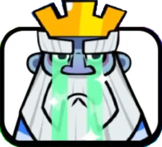 😭 clash royale, король, эмодзи, игра telegram sticker