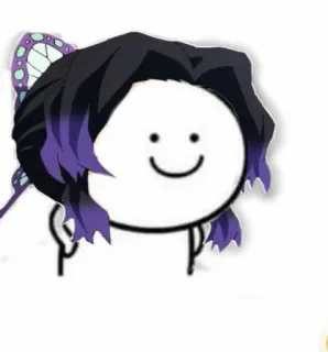 🦋 Shinobu Kocho Demon Slayer shinobu kocho, demon slayer, anime, adesivo, desenho animado, fanart telegram sticker