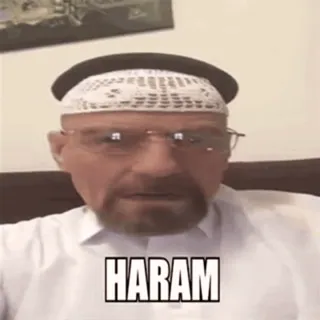 👎 Walter White Breaking Bad HARAM whatsapp sticker