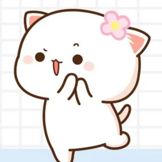 🐱 chat, mignon, dessin animé, autocollant, kawaii, animal, adorable telegram sticker